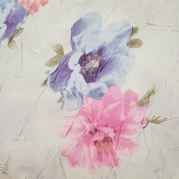 Vintage Gold and pink silky maxi skirt with floral print - Picture 13 of 15